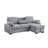 91"W Chenille Fabric Reversible Sleeper Sectional With Storage Chaise, Drop-Down Table, Cup Holders And Charging Ports-35993648