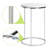 Nesting Table, Set 2 Round Side Table Chrome Glossy End Table For Living Room