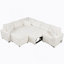 112.2" Sectional Sofa Pull-Out Sofa Bed Sleeper With A Storage Ottoman,Three Pillows And Charging Devices For Living Room, Grey-741020023