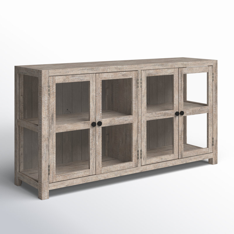 Delphine 68'' Solid Wood Sideboard, Distressed Ivory