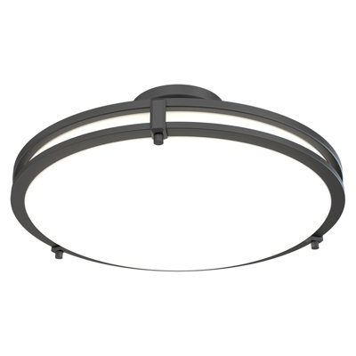 Saturn 16 po. Plafonnier semi-encastré nickel brossé