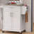 Kitchen Island On Wheels, Rolling Kitchen Cart With Stainless Steel Countertop, Drawer, Towel Rack And Spice Rack, Utility Storage Trolley-905268129