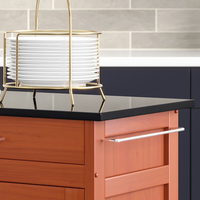 Littrell Kitchen Island, Cottage Oak Granite