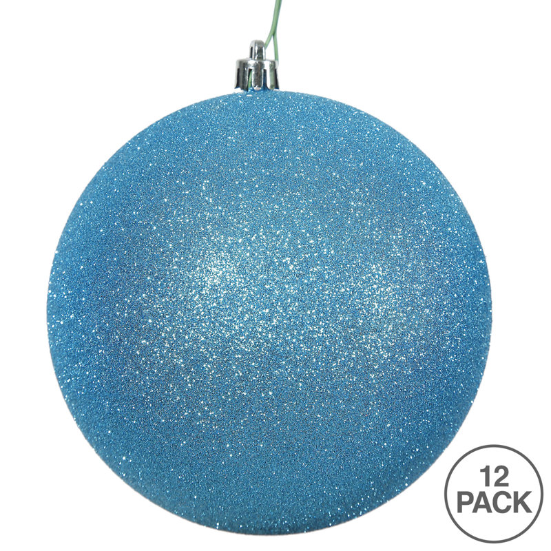 Décoration de boule décorative des Fêtes, H 2,75 po x l 2,75 po x P 2,75 po, Turquoise