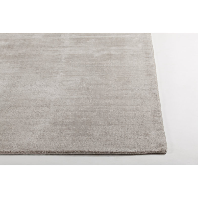 Tapis gris clair fait à la main Swader Dhurrie, Rectangle 5 pi x 7 pi 6 po