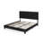 [Ship To Canada Only] King-Size Upholstered Platform Bed Frame With Contemporary Tufted Waffle Stitching, Easy Assembly, Black