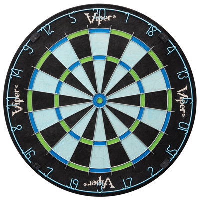 Viper Chroma Sisal Bristle Dartboard, 17.75 Inch Blue and Green Face