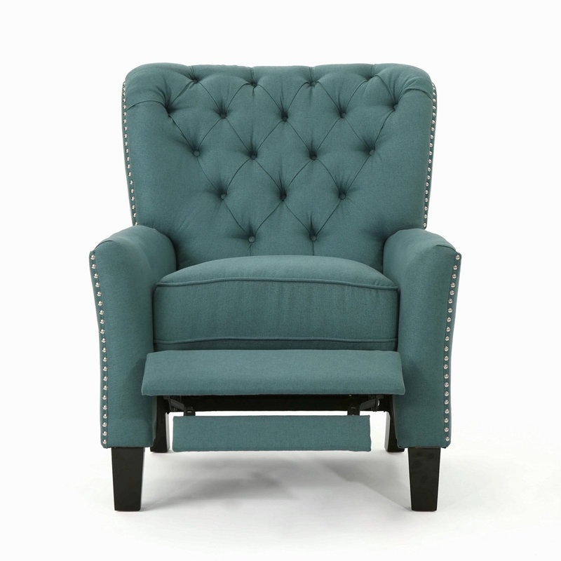 Fauteuil inclinable moderne en tissu, Sarcelle
