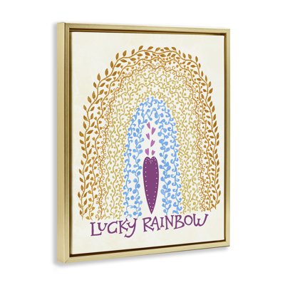 Cadre flottant Boho Lucky Rainbow, design par Connie Summers