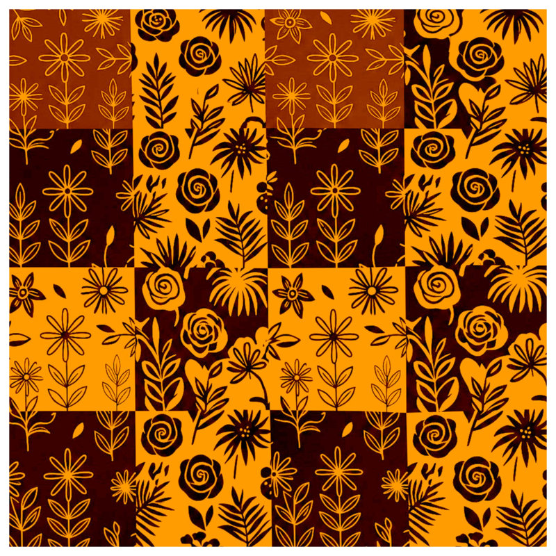 Floral Patchwork Pattern Comforter, Twin Extra Long