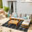  Reversible Outdoor Area Rug 9x18ft - Waterproof, Portable & Easy-Clean - Green Beige Diamond Design, Large Low-Pile Patio Carpet for RV, Camping, Porch, Balcony, Picnic, Beach, Gray-758866201