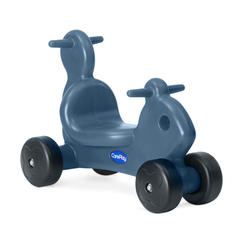 Squirrel 2-in-1 Push and Ride-on Toy, Mist, Blue