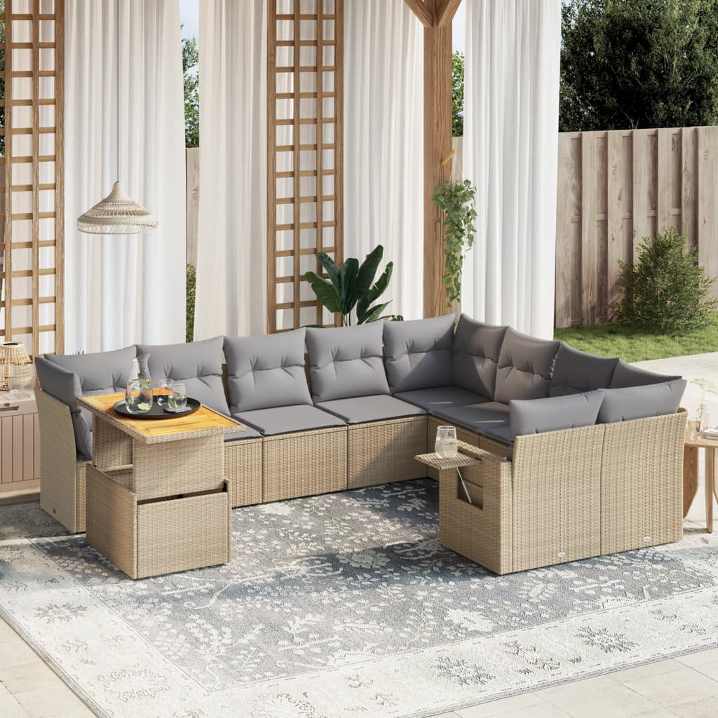 Lounge-Set Rafiye aus Polyrattan mit Polster