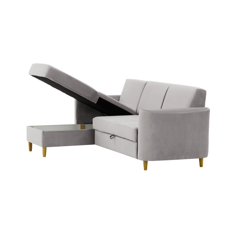 Chaim 4 Seater Sofa Bed, Light Grey