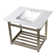Ceramic Rectangular Console Bathroom Sink with Overflow