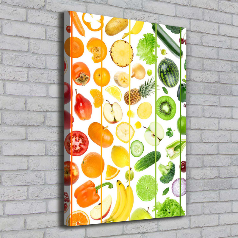 Fruits And Vegetables - Wrapped Canvas Print