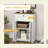 Cabinets, HOMCOM Farmhouse Barn Door Accent Cabinet with Double Doors, Drawer &amp; Adjustable Shelf | White | Particle Board