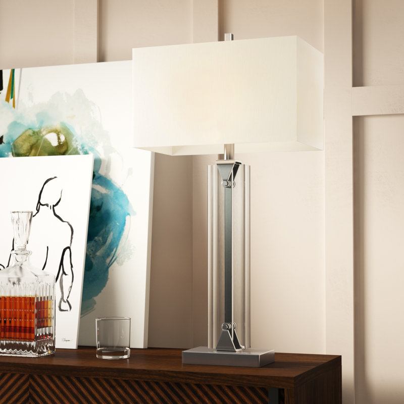 Amareli Metal Table Lamp, Chrome