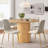 Charmia 4 - Person Dining Table Sets With 41.5'' Round Table & 4 Upholstered Fabric Chairs-103707487