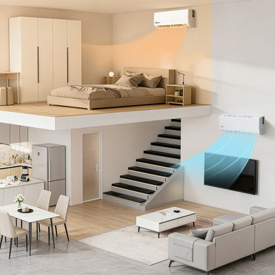 20 SEER2 38000BTU 2-Zone Wi-Fi Connected Ductless Mini Split Air Conditioner (18K+18K)