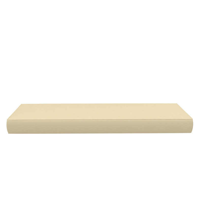 Sunbrella 52 Inch Outdoor Bench Cushion, 5" High Density Foam, Canvas Antique Beige
