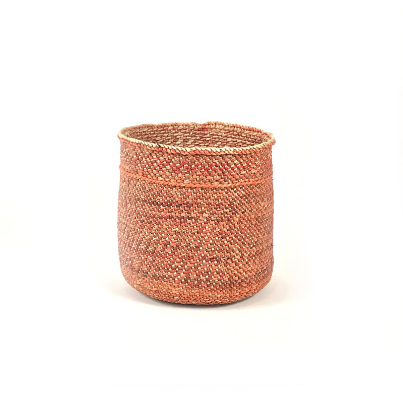 Iringa Basket, 7.5" H x 7.5" W x 7.5" D, Brown