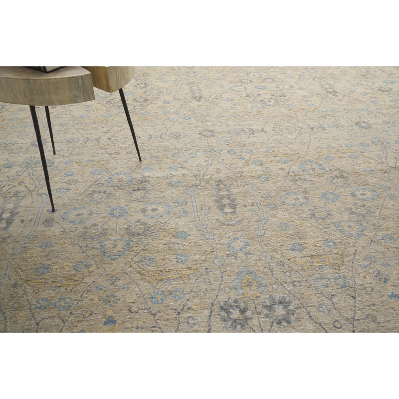 Harper Wool Damask Area Rug, Rectangle 14' x 18'