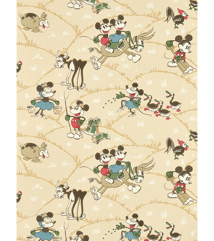 Mickey At the Farm Wallpaper, Butterscotch