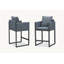 Tabourets de bar à dossier en oléfine pour terrasse Patio Simplicity-1810630796