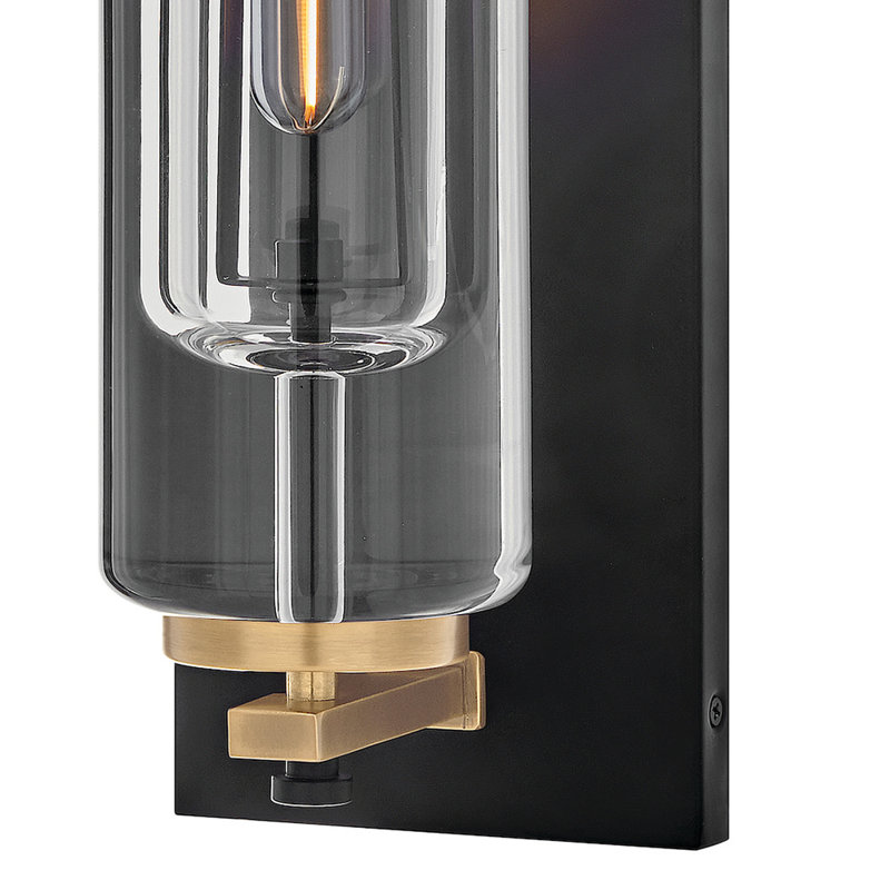 Hinkley Lourde Outdoor Wall Mount Lantern, Black