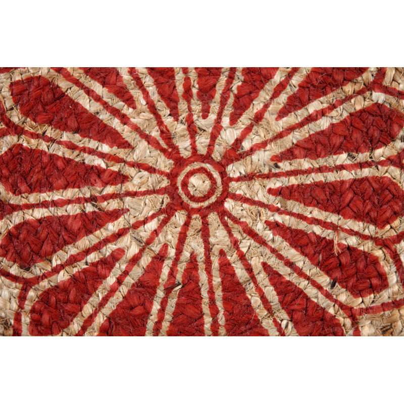 Round Lorelai Geometric Hand Woven Area Rug, Round 150cm