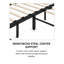 Lit plateforme capitonné avec tête de lit ajustable Grid, structure de lit tapissier en lin, aucun sommier requis, gris anthracite, lit double-1862094800