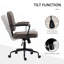 Chaise de bureau à domicile, chaise de bureau d'ordinateur en microfibre avec roulettes pivotantes, hauteur réglable et fonction d'inclinaison