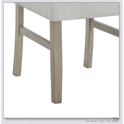 Tabitha Set of 2 Light Oak Finish Dining Side Chairs with Light Gray Fabric for Comfort and Style