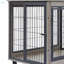 Table d'appoint à roulettes pour chien avec deux portes et un plateau relevable-1763219861-1763219944