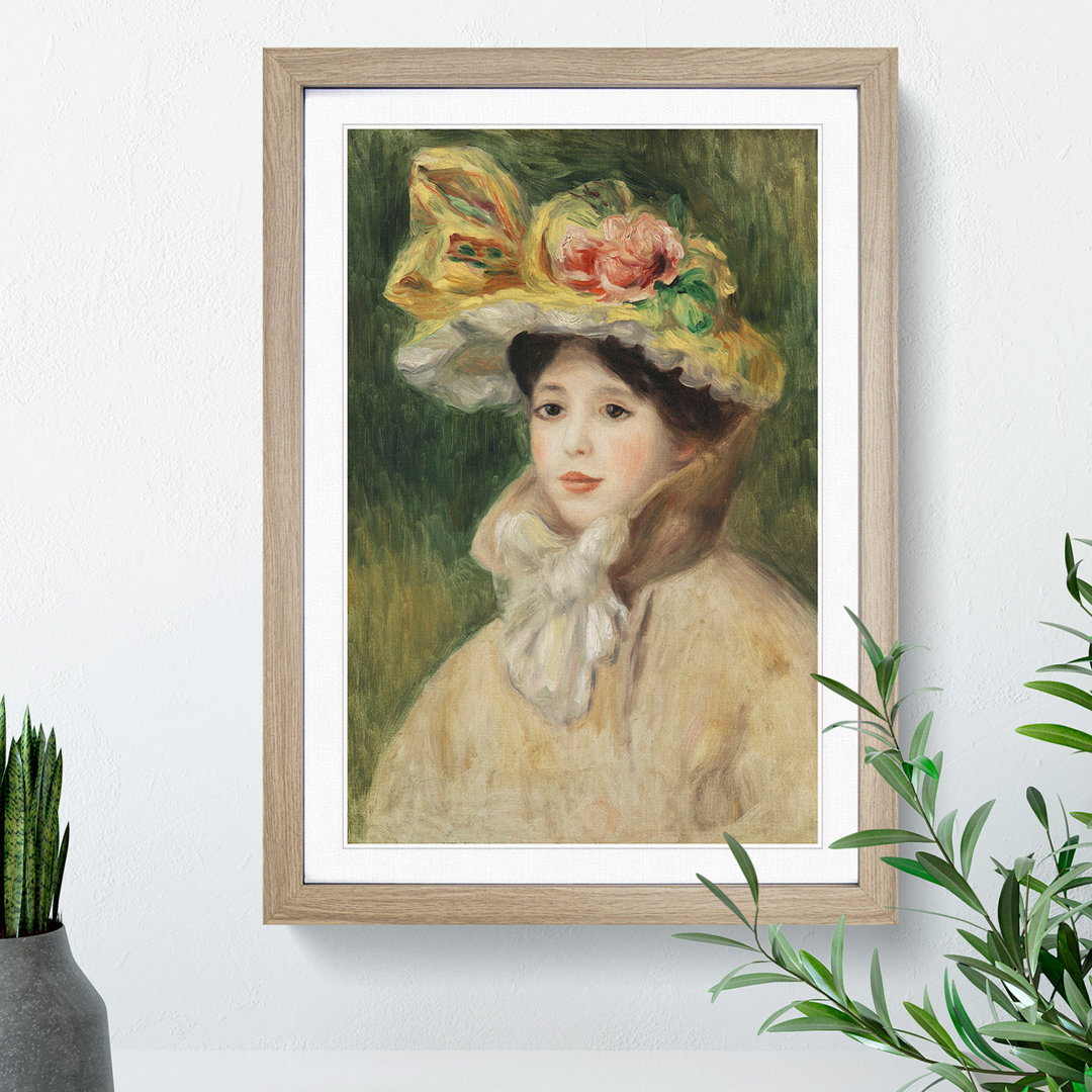 Woman with Capeline by Pierre-Auguste Renoir - Picture Frame Painting
