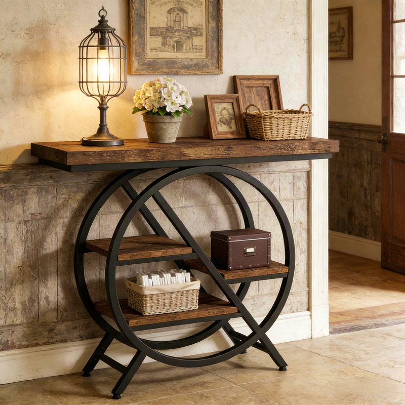 Table de couloir, console chic, table de vestibule fonctionnelle