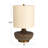 Stoneware Table Lamp with Elongated Drum Shade