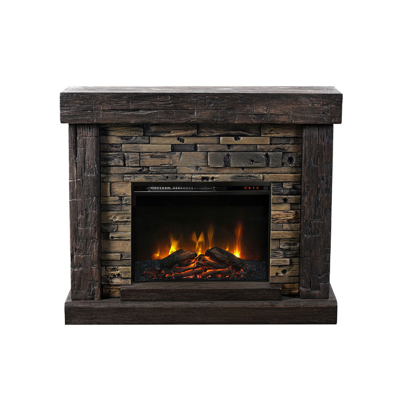 45" Electric Fireplace With Mantel