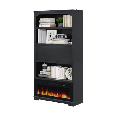 Bibliothèque Luper avec bibliothèque standard à 4 tablettes 71 pouces
