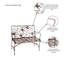 Banc de jardin papillon en fer