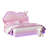 Zoomie Kids Floating Bed Frame with Adjustable LED Headboard and Leather Upholstered-500018430-500018431