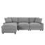 Canapé modulaire rembourré en polyester avec rangement