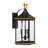 Meggett 3 Light Matte Black + Textured Gold Outdoor Sconce-1982961875