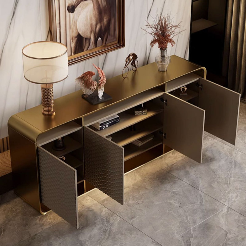 Credenza, 33.46" H x 62.99" W x 15.75" D, Dark Gray