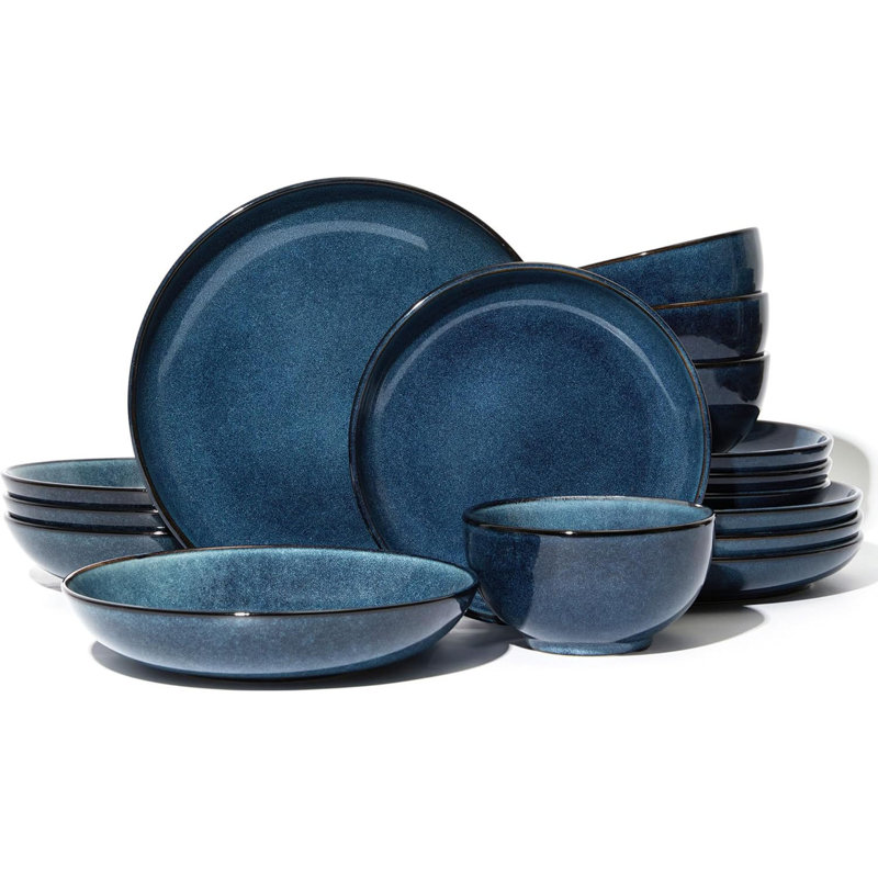 Service de table 16 pièces pour 4 personnes, Bleu étoilé