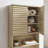 Render Over The Toilet Faux Travertine Bathroom Storage Cabinet In Travertine