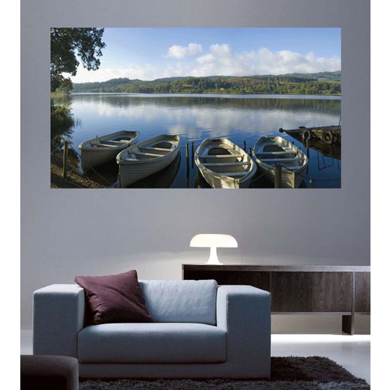 Adhésif décoratif lac serein, H 13 po x l 24 po