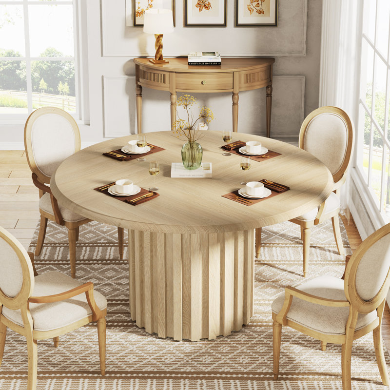 Round Dining Table, Brown
