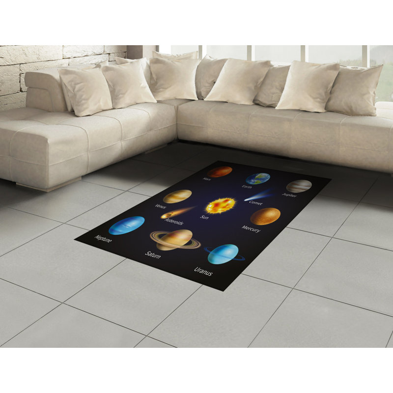 Tapis décoratif en fibre de polyester à haute densité, Rectangle— 4 pi x 5 pi 8 po